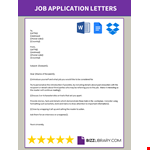 Job Application Sample example document template