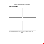 Story Board example document template