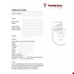 Family Tree Nanny Contract Template example document template
