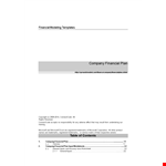 Company Plan: Unlocking Financial Value for Your Company example document template