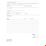 Personal Sales Receipt Template example document template