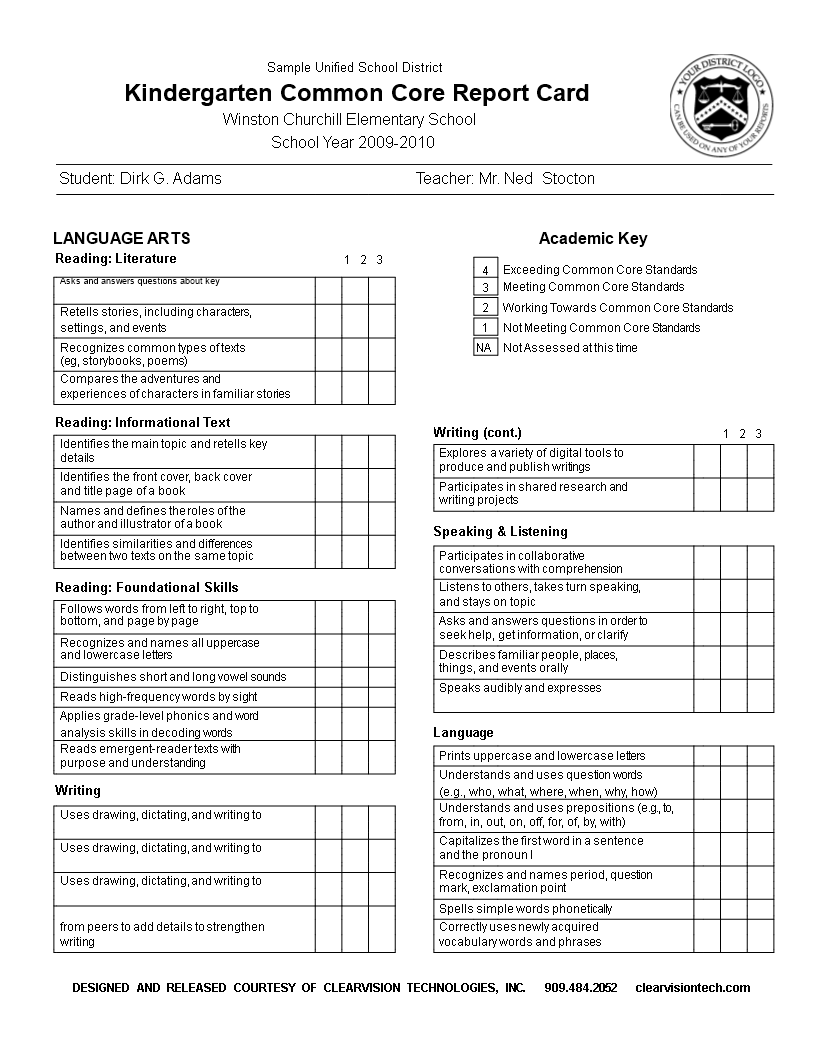 Grade Your Students Effectively With Our Report Card Template free-report-card-template-easily-manage-student-skills-progress