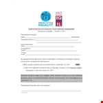 Participating Restaurant Partnership Agreement - Contact October | Equality Participating example document template