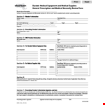 Medical Equipment Order Form - Fast and Reliable Medical Supplies Provider for Prescribing Section example document template