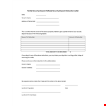 Return Letter for Security Deposit - Notice, Deduction, Address, & Deposit example document template