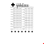 Free Downloadable Printable Yahtzee Score Sheets example document template