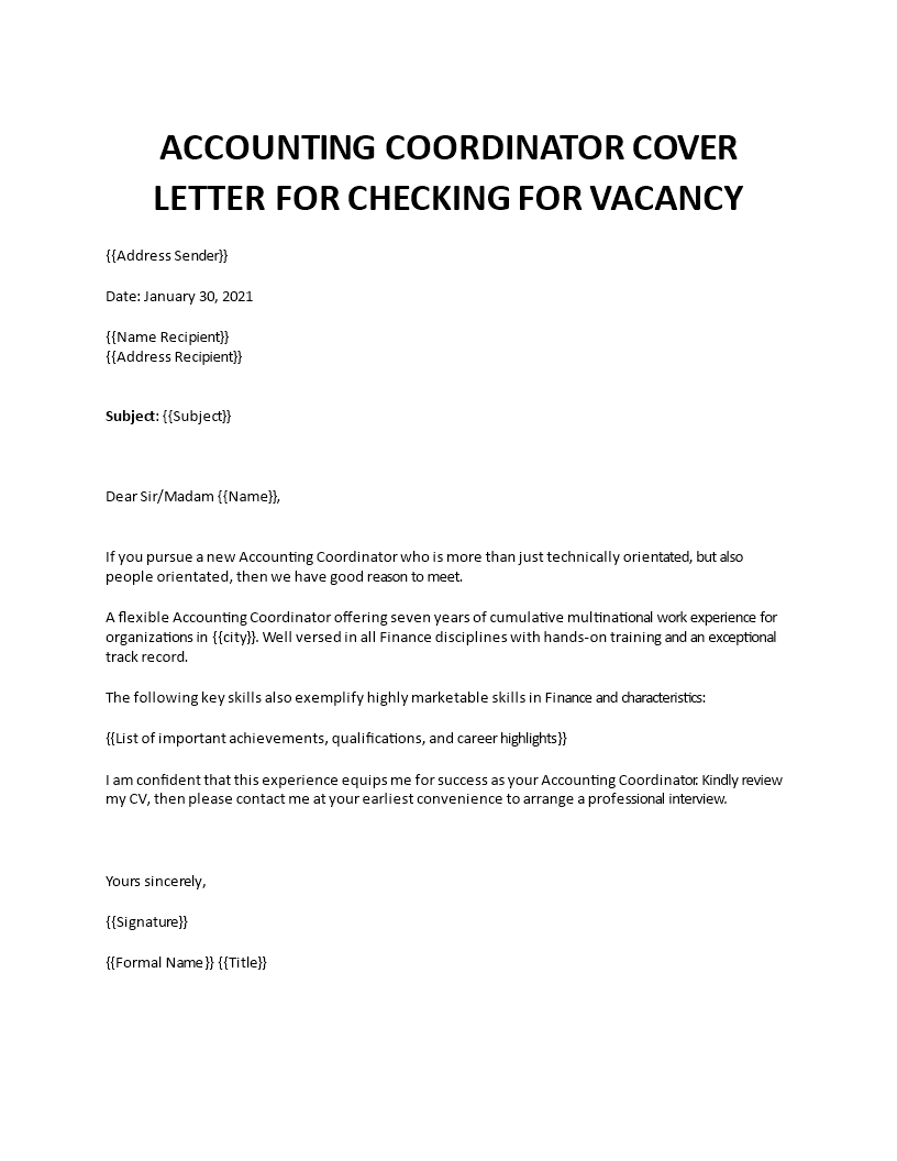 accounting grants coordinator cover letter Main Image accounting grants coordinator cover letter