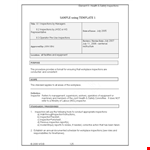 Senior Workplace Safety Inspection: Expert Review & Inspections example document template