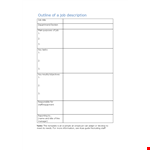 Job Description Template - Create an Outline example document template