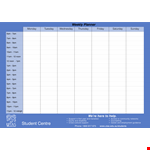 Weekly planner Template example document template