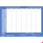 Weekly planner Template example document template 
