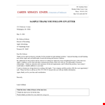 Thank You Letter for Interview example document template