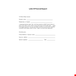 Letter of Support for Students: Sponsorship and Tuition Assistance example document template