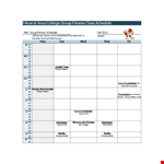 Excel College Class Schedule Template example document template