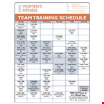 Team Training Schedule Template example document template 