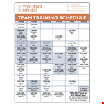 Team Training Schedule Template example document template