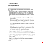 Location Release Form - Protect Your Company and Marks on Premises example document template