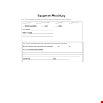 Authorized Equipment Repair Log Template - Repair Equipment Efficiently example document template
