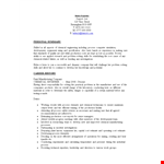Chemical Engineering Resume Sample example document template