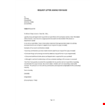 Salary Increment Request example document template 