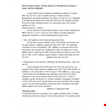 Supercritical Water Model - Informal Progress Report example document template