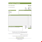 Get a Professional Quote Template for Your Company | Easy to Use & Edit example document template
