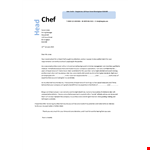 Chef Job Application Letter In Pdf example document template