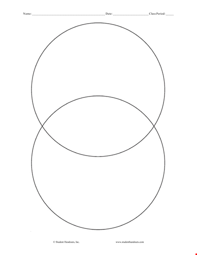 Customizable Venn Diagram Template for Students and Teachers