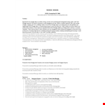 Store Sales Manager Resume example document template