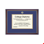 Custom Diploma Templates - Design & Download in Minutes example document template 