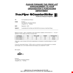 Important Notice: Price Increase for TracPipe and OmegaFlex - Sample Letter included example document template