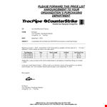 Important Notice: Price Increase for TracPipe and OmegaFlex - Sample Letter included example document template 