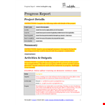 Easy-to-Use Status Report Template - Track Progress, Activity & Challenges | Training example document template