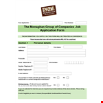 Employment Application Template - Please Address, Section, Qualifications example document template