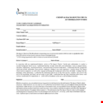 Criminal Background Check Authorization Form example document template