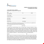Criminal Background Check Authorization Form example document template 