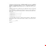 Contract Amendment Template | Address and Parties example document template