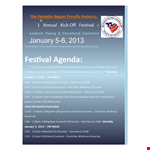 Festival Agenda Example example document template