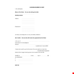 Acknowledgement of Dept Sample Form example document template