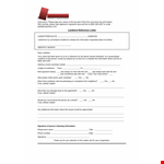 Requesting a Landlord Reference Letter - Information, Signature and More example document template