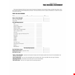 Simple Income Statement For Company example document template 