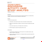 Simple Case Analysis Template example document template