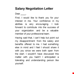 Salary Negotiation Letter - Tips to Showcase Your Abilities and Earn the Salary You Deserve example document template