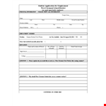 Printable Student Job Application Template example document template