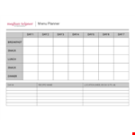 Create a Healthy Eating Plan with our Meal Planning Template example document template