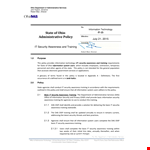 IT Security Training: Improve Policy and Information Awareness example document template