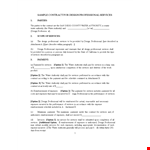 Professional Service Agreement Template - Authority Design | Shall for Water example document template