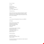 Pharmacy Technician Resume example document template