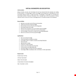 Virtual Bookkeeper Job Description example document template