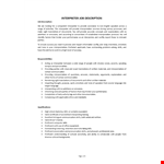 Interpreter Job Description example document template